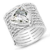 2.85 Carat Genuine Green Amethyst .925 Sterling Silver Ring