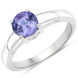 0.95 ct. Genuine Tanzanite .925 Sterling Silver Ring