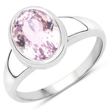 3.50 Carat Genuine Kunzite .925 Sterling Silver Ring