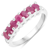 1.54 Carat Genuine Ruby .925 Sterling Silver Ring