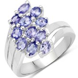 1.87 ct Genuine Tanzanite .925 Sterling Silver Ring
