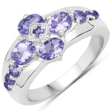 1.61 ct. Genuine Tanzanite .925 Sterling Silver Ring