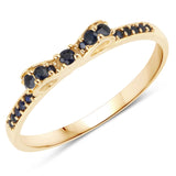 0.31 Carat Genuine Blue Sapphire 14K Yellow Gold Ring
