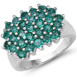 1.74 Carat Genuine Emerald .925 Sterling Silver Ring