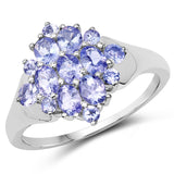 1.60 ct. Genuine Tanzanite .925 Sterling Silver Ring