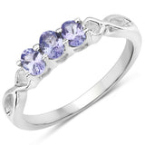 0.51 ct. Tanzanite .925 Sterling Silver Ring for women