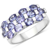 2.21 ct. Genuine Tanzanite .925 Sterling Silver Ring