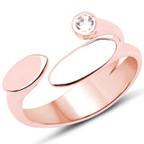 18K Rose Gold Plated 0.06 carat Genuine Morganite .925 Sterling Silver Ring