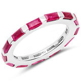 2.08 Carat Genuine Ruby .925 Sterling Silver Ring