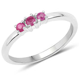0.18 ct Genuine Ruby .925 Sterling Silver Ring