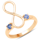 18K Yellow Gold Plated 0.28 Carat Genuine Kyanite .925 Sterling Silver Ring