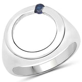 0.06 Carat Genuine Blue Sapphire .925 Sterling Silver Ring