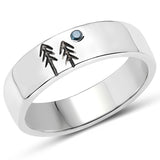 0.02 ct. Genuine Blue Diamond .925 Sterling Silver Ring for Women