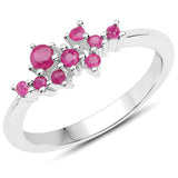 0.26 ct. Genuine Ruby .925 Sterling Silver Ring