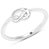 0.004 ct Genuine Blue Diamond .925 Sterling Silver Ring