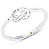 0.004 ct Genuine Yellow Diamond .925 Sterling Silver Ring