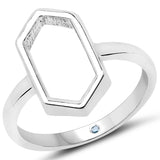 0.004 ct Genuine Blue Diamond .925 Sterling Silver Ring for Women
