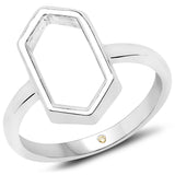 0.004 ct. Genuine Yellow Diamond .925 Sterling Silver Ring for women