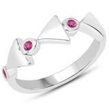 0.15 ct. Genuine Ruby .925 Sterling Silver Ring
