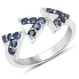 0.60 ct. Genuine Blue Sapphire .925 Sterling Silver Ring