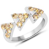 0.47 Carat Genuine Citrine .925 Sterling Silver Ring