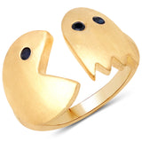 14K Yellow Gold Plated 0.12 ct. Genuine Blue Sapphire .925 Sterling Silver Ring