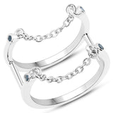 0.05 ct. Genuine Blue Diamond .925 Sterling Silver Ring