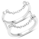 0.05 ct. Genuine White Diamond .925 Sterling Silver Ring