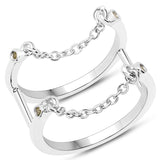 0.05 ct. Genuine Yellow Diamond .925 Sterling Silver Ring