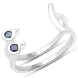 0.12 ct. Genuine Blue Sapphire .925 Sterling Silver Ring