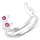 0.15 ct. Genuine Ruby .925 Sterling Silver Ring