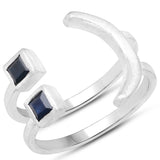 0.36 ct Genuine Blue Sapphire .925 Sterling Silver Ring