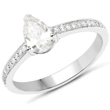 14K White Gold 0.69 Carat Genuine White Diamond Ring