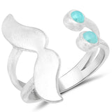0.40 ct. Genuine Amazonite .925 Sterling Silver Ring