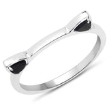 0.36 Carat Genuine Black Spinel .925 Sterling Silver Ring