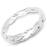 0.02 ct Genuine White Diamond .925 Sterling Silver Ring