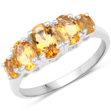 2.15 ct. Genuine Citrine .925 Sterling Silver Ring