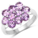 2.42 Carat Genuine Amethyst .925 Sterling Silver Ring