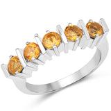 1.31 ct. Genuine Citrine .925 Sterling Silver Ring