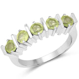 1.50 Carat Genuine Peridot .925 Sterling Silver Ring