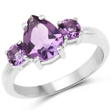 1.81 Carat Genuine Amethyst .925 Sterling Silver Ring