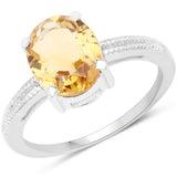 2.36 Carat Genuine Citrine .925 Sterling Silver Ring