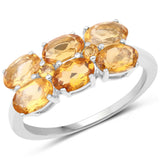 2.76 Carat Genuine Citrine .925 Sterling Silver Ring