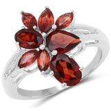 3.32 Carat Genuine Garnet .925 Sterling Silver Ring
