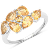 2.50 Carat Genuine Citrine .925 Sterling Silver Ring