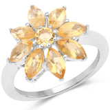 3.67 Carat Genuine Citrine .925 Sterling Silver Ring