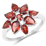 2.52 Carat Genuine Garnet .925 Sterling Silver Ring