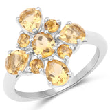 1.00 ct. Genuine Citrine .925 Sterling Silver Ring