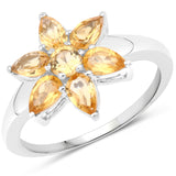 1.57 Carat Genuine Citrine .925 Sterling Silver Ring