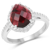 2.30 Carat Genuine Rhodolite .925 Sterling Silver Ring
